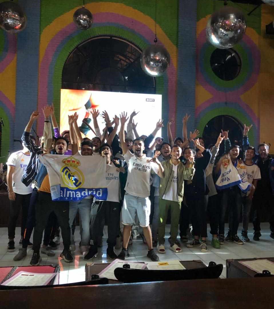 Fans cheering